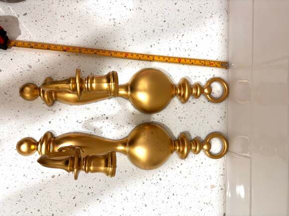 Syroco Other - Syroco Gold Plastic Wall Sconce Candle Holders Model 4189, Pair